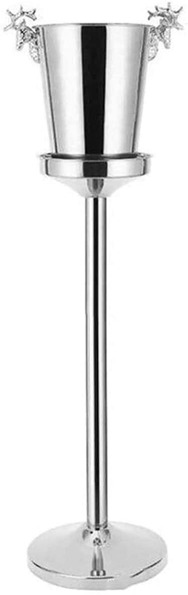 HSF Cubos de Hielo de Acero Inoxidable Conjuntos de Hielo de Acero Inoxidable con Recipiente Creativo de Cubitos de Hielo for Vino Botellas de Champagne 3L / 5L Cubiteras (Color : Tall, Size : 5L)