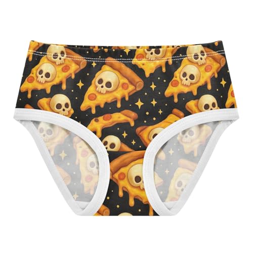 Toddler Underwear Floral 2t Cotton Girl Panties Cute Animal Briefs Kids Undies Cartoon Pizza Slices Skulls Black