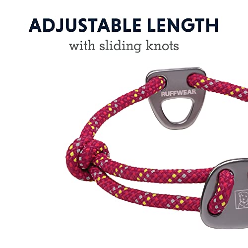 RUFFWEAR Knot-a-Collar, reflektierendes und verstellbares Hundehalsband mit Seil, 20'-26', Hibiscus Pink