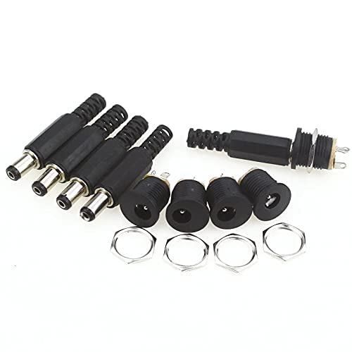 Image of 20 Pairs Solderless DC Power Connectors (5.5 x 2.1mm) - Male & Female Screw Nut Terminal Set