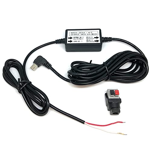 車載用 ミニUSB 5V 2A 出力 USB電源コンバータ 3m 変換アダプタ 入力12-42V 出力5V ドラレコ用 DC-DC コンバータモジュール 車載電源から USB5V 2Aへ降圧変換 電源アダプタ DC端子台付