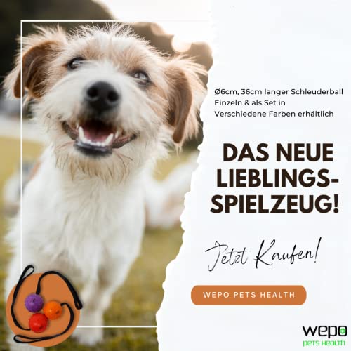 Balle à lancer pour chien WEPO en caoutchouc de 7 cm