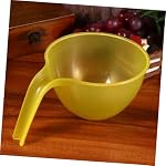 MERRYHAPY 3pcs Plastic Mixing Bowls with Handles Safe for Microwave Use Kitchen Salad Snack Serving Bowls