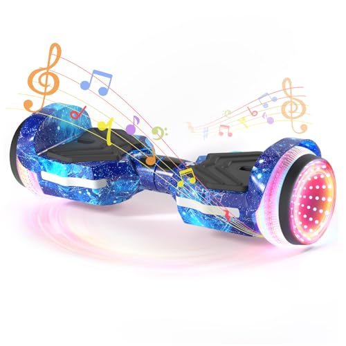 Image of SIMATE Scooter, Colorful LED Light-Up Wheels, Bluetooth Speakers and APP, Dual 250W Motors, 8.5 mph Max Speed & 8.5 Miles Max Range, Gifts for Kids Adults Girls Boys