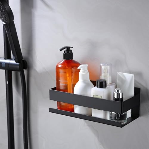 Cooeco Duschablage ohne Bohren - 2 Stück rostfreie Badezimmer Organizer, Badregal Ohne Bohren Shampoo Halterung für Dusche
