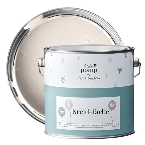 MissPompadour Wandfarbe Kinderzimmer Rosa & Furchtlos 2,5L mit hoher Deckkraft - geruchsneutrale, spritzfreie Kreidefarbe - atmungsaktiv, wasserbasiert, VOC-frei - LittlePomp