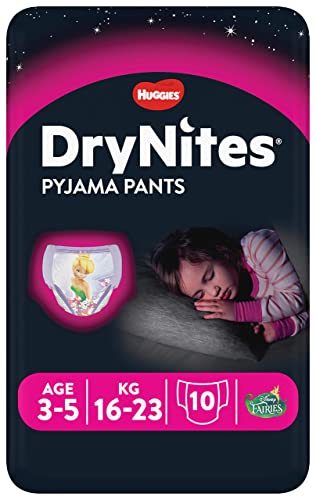 Dry Nites Lot de 10 culottes de nuit pour fille 16-23 kg