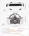 VEVOR Reusable Respirator Mask, Half Face Cover Gas Mask with Safety Glasses and Filters, Organic Vapor Mask and Dust-proof Face Cover, for Painting, Polishing, Welding, Woodworking and DIY Project