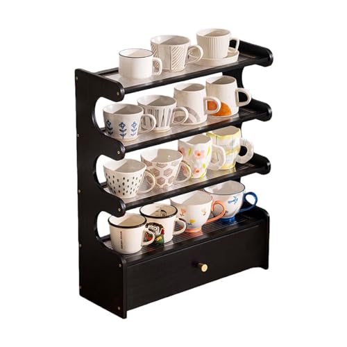 Estante de almacenamiento de bambú, organizador de cocina de 2 niveles y exhibición de especias para encimera, ecológico, elegante, duradero, estante multifuncional