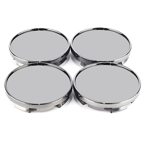 RTRHINOTUNING 4pcs 2.5in Wheel Center Caps Compatible with 2011-2020 Chrysler 200 300 Town Country 1LB74TRMAB, OD:64.5mm(2.54in), ID:58mm(2.28in) Black Chrome