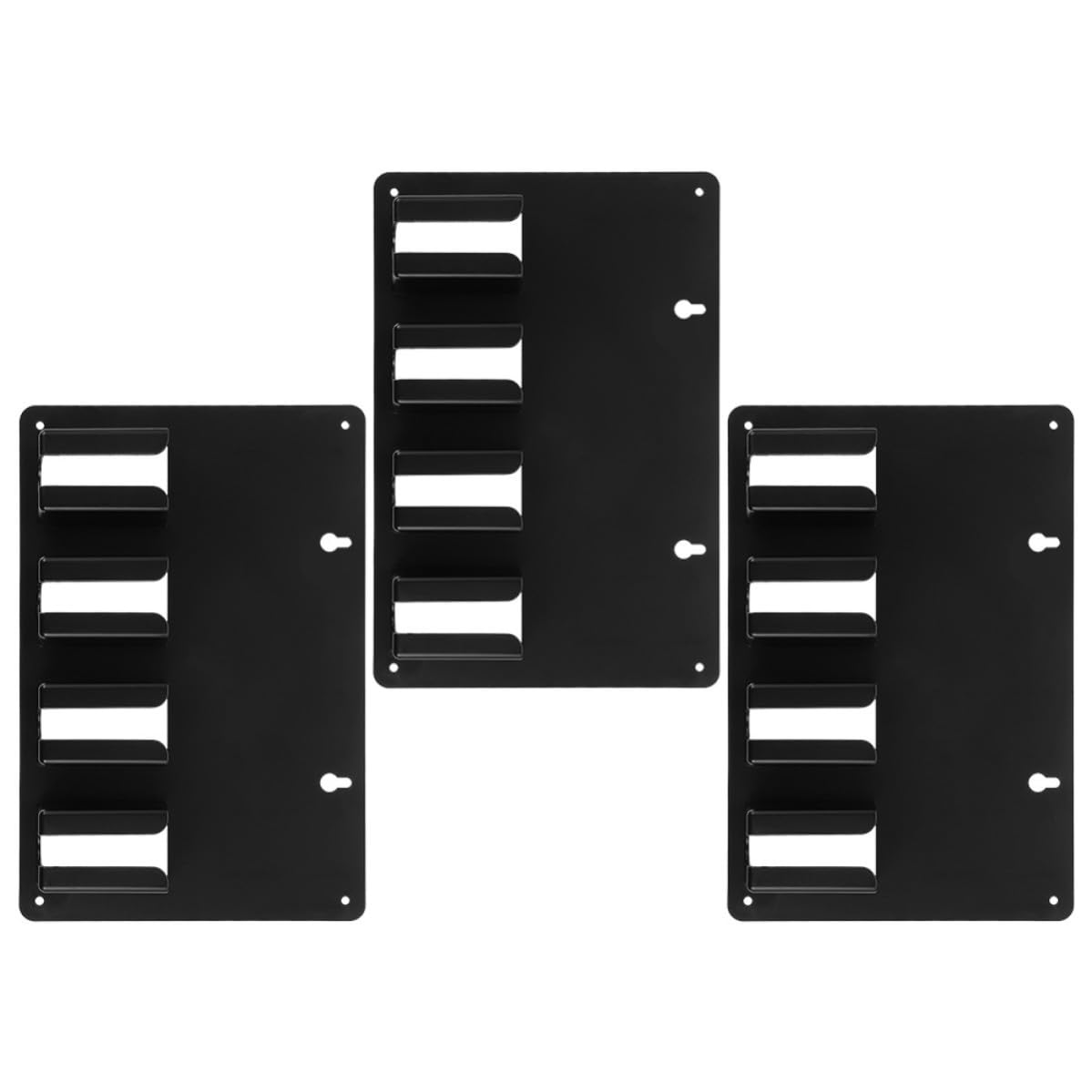 KICHOUSE Soporte de Pared 3piezas Negro para Cortapelos de Peluquería para Organizador de Herramientas Diseño Estable y Acabado Profesional en Salón o Barbería