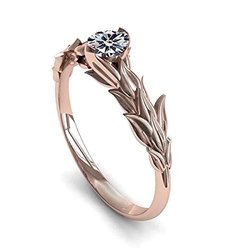 Anillo de compromiso de oro rosa para mujer ideal para pedidas de mano 2