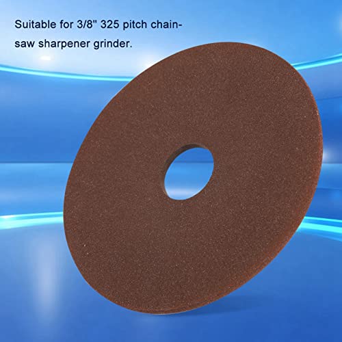 105 Mm X 22 Mm Premium-Kettensägenschärfschleifer, Schleifscheibe, Geeignet Zum Schärfen von Kettensägenketten mit 3/8 Zoll 325 Teilung, Dünne Trennscheibe aus Vlieskeramik