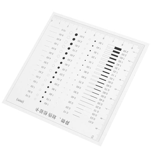 FRCOLOR High Precision Plastic Gauge Measurement Tool Defect Detection Chart for Crack Width and Line Defects Measuring in Industrial Inspection Applications