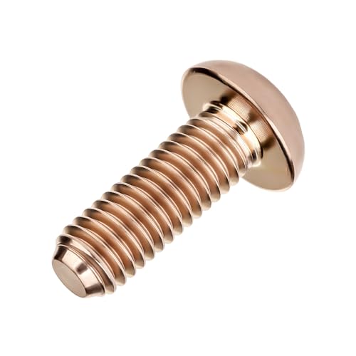 Image of Titanium Bolt M4x6 8 10 12 15 20mm Hex Head Screws for Bicycle Pack of 4 (Bronze, M4x12mm)