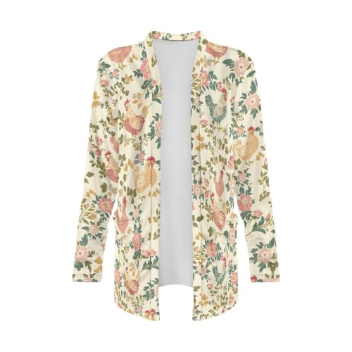 Image of Cardigan Sweaters for Women Long Sleeve Cardigan Soft Drape Open Front Fall Dusters V-Neck Jackets Dressy Loose Coat
