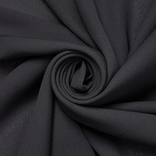 Crepe Georgette Chiffon Black