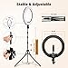 Yesker Ring Light with Tripod Stand and Phone Holder 18 Inch RGB Ringlight 25 RGB Modes Bi-Color Adjustable 2700–7000K LED Selfie Halo Light Kit for Live Stream Photography Zoom Makeup Youtobe Tiktok