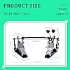 Vaisoeny Double Bass Drum Pedal, Double Chain Double Bass Pedal, Double Kick Pedal for Bass Drum，Drum Set Kit and Electronic Drums (V-HT12) #4