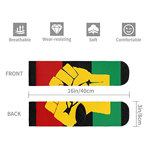 Jedenkuku Black Power Pan African Flag Novelty And Interesting Socks For Men And Women #TOP5