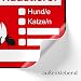 Hinweis-Aufkleber Set Haustier-Rettung I 2 Stück I 8 x 8 cm I Im Notfall retten Sie bitte meine Haustiere! I zum Ausfüllen I für Haus-Tür Kühlschrank und Auto I hin666