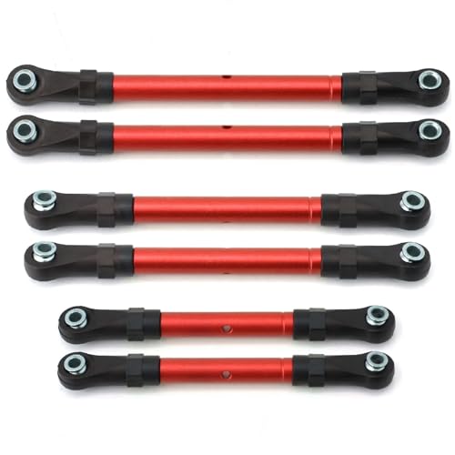 RC���[�V���O�p�[�c For Traxxas For Slash For Hoss For Rustler For Stampede 4x4 1/10 �����^�[���o�b�N���X�e�A�����O���b�h�Z�b�g RC �A�b�v�O���[�h�p�[�c�A�N�Z�T���[(Red)
