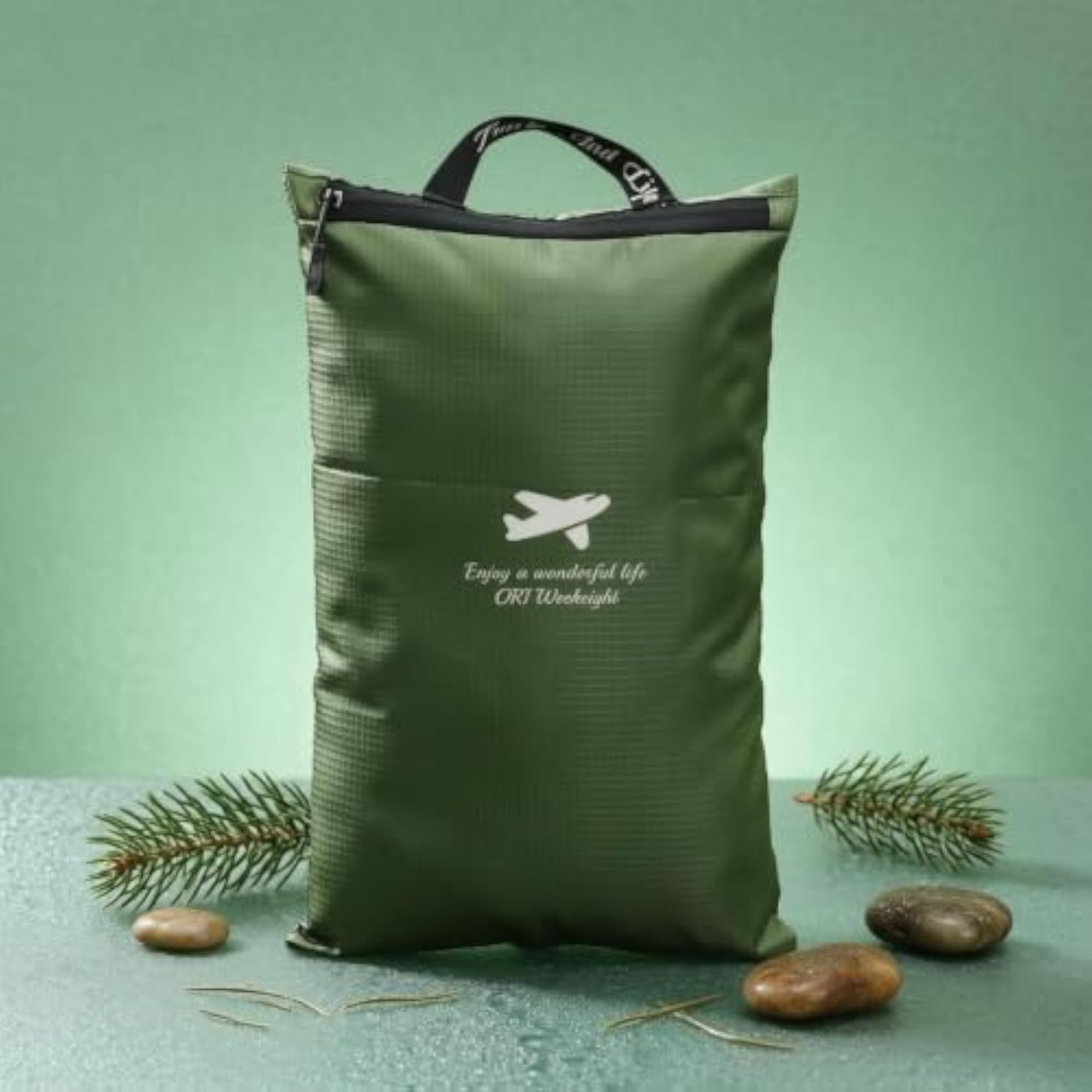 Waterproof Storage Bag Zippered Roll-Top, Green 2031