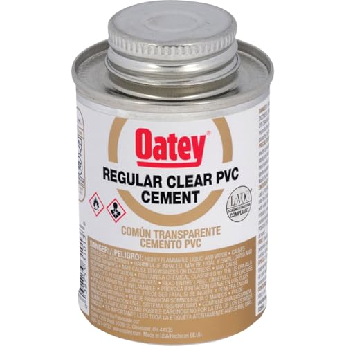 Oatey 4 Oz. Regular Bodied Clear PVC Cement - 1 Each