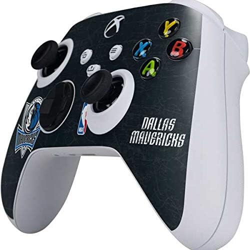 Skinit Decal Gaming Skin Compatible with Xbox Series S Controller - Officially Licensed NBA Dallas Mavericks Black Primary Logo Design
