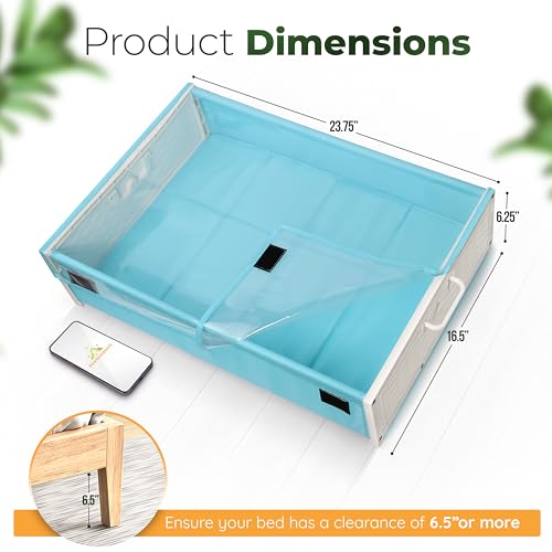 Fire Outdoors Under Bed Plastic Drawers with Rolling Wheels - Storage Containers with Dual Handles for Easy Access - Space Saving Organizer for Shoes and Clothes by Fire Outdoors - Image 4