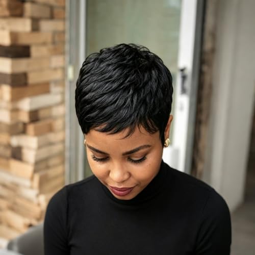 Naseily Short Pixie Cut Hair Wigs Synthetic Wigs for Black Women Female Hairstyles (XXPP-9627)