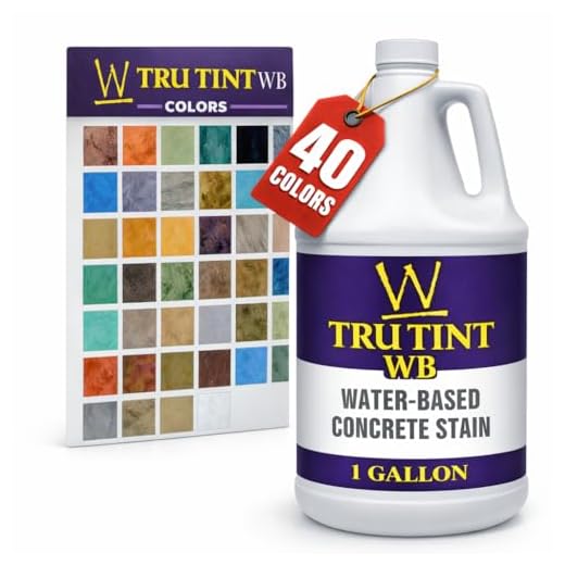 Walttools | Water-Based Concrete Stain Tru Tint (Black) 1 GALLON - Professional Grade, Eco-Friendly, Safe & Easy to Use (40 Colors Available) Also for Pavers, Natural Stone, Cement, Vertical