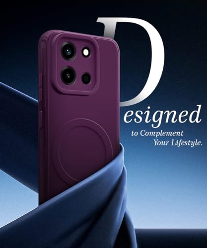 Image of WOW IMAGINE Back Case Cover for 1+ OnePlus Nord 6 5G | Soft Matte Silicone Case| Slim Fit & Shockproof | Camera Protection Bumper Cover (Purple)
