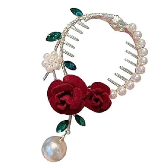 glimm style rose shape hair clip high ponytail woman hairpin female hair accessories elegant wedding party hair claw barettes and hair clip for girls cute hair claw glimm style rose shape hair clip high ponytail woman hairpin female hair accessories elegant wedding party hair claw barettes and hair clip for girls cute hair claw