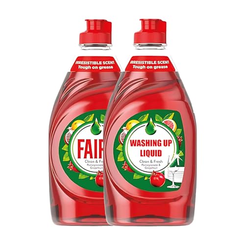 Washing Up Liquid Pomegranate & Grapefruit 320ml (Pack of 2) | Powerful Grease-Cutting Action | Fresh Fruity Scent | Long-Lasting Foam