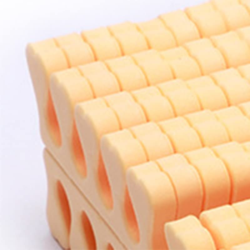 Natudeco 100Pcs Nail Art Sponge Separator Toe Sponge Divider Nail Art Finger Sponges Nail Art Beauty Accessories for Women and Girls (Orange)