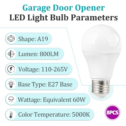 8Pcs LMLED1 Garage Door Opener LED Bulbs Compatible with LiftMaster Openers by Joworthy - Used condition - Image 2