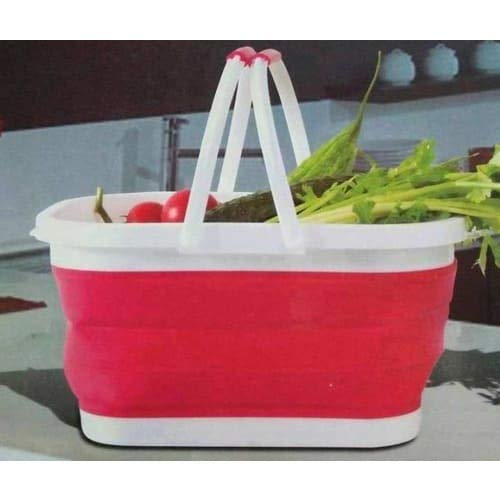 Secchio Pieghevole In Silicone – Capacità 8 Litri – Salvaspazio – Per Campeggio, Pesca, Pulizie – Blu - 4