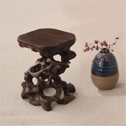 Support pour Bonsaï en Racine Sculptée Artisanal Base de Présentation Unique en Bois - 4