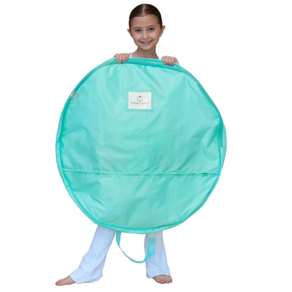 Professional Dance Pancake Tutu Bag - 3-inch Gusset, 2 deep pockets for Tutu Skirts, Travel Storage Costumes, Ballerinas, and Competitive Dancers (Seafoam, 30-inch)