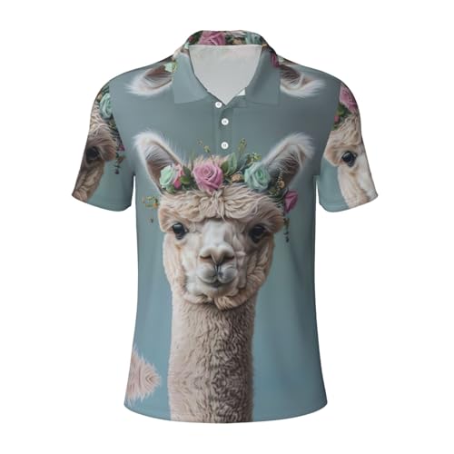 Polo homme manches courtes I Love Alpagas bureau et sport