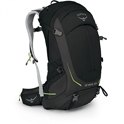 Osprey Stratos 34 Men's Hiking Backpack, Black, Small/Medium