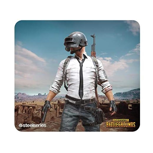 SteelSeries QcK+ – spelmusmatta – 450 mm x 400 mm x 4 mm – tyg – gummiundersida – PUBG Miramar