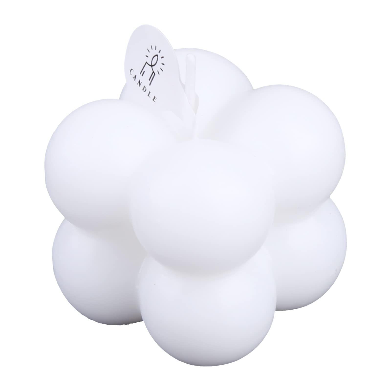 Sueale White Small Scented Candle Mini Cube Bubble Shaped Wax Candles Aromatherapy