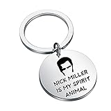 WSNANG New Girl TV Show Inspired Gift Nick Miller Fans Gift Nick Miller Is My Spirit Animal Keychain New Girl Fans Gift (Nick Spirit Animal K)