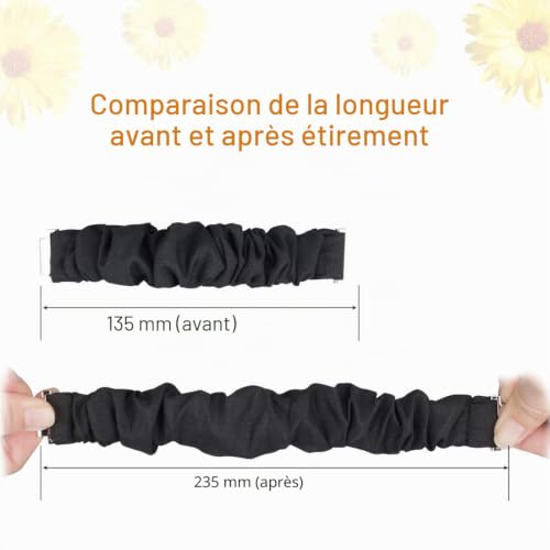 Blueshaweu Bracelet Compatible avec Gar-min Smart Watch, en Tissu Imprimé Élastique Bracelet de Montre du Gar-min vívoactive 5 Smartwatch (Noir) – vue 3