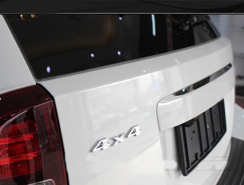 Miniatura 7 de Yoaoo-oem - 2 unidades (1 juego) de calcomanía cromada 3D 4 x 4, para baúl, cofre, puerta, para autos