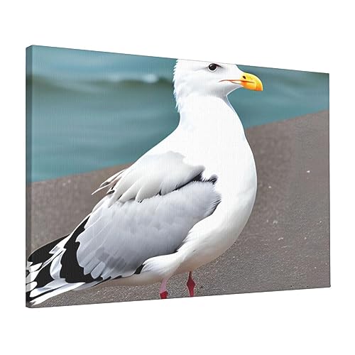 Toile mouette YYHHAOFA texture claire et finitions precises sur chassis bois massif