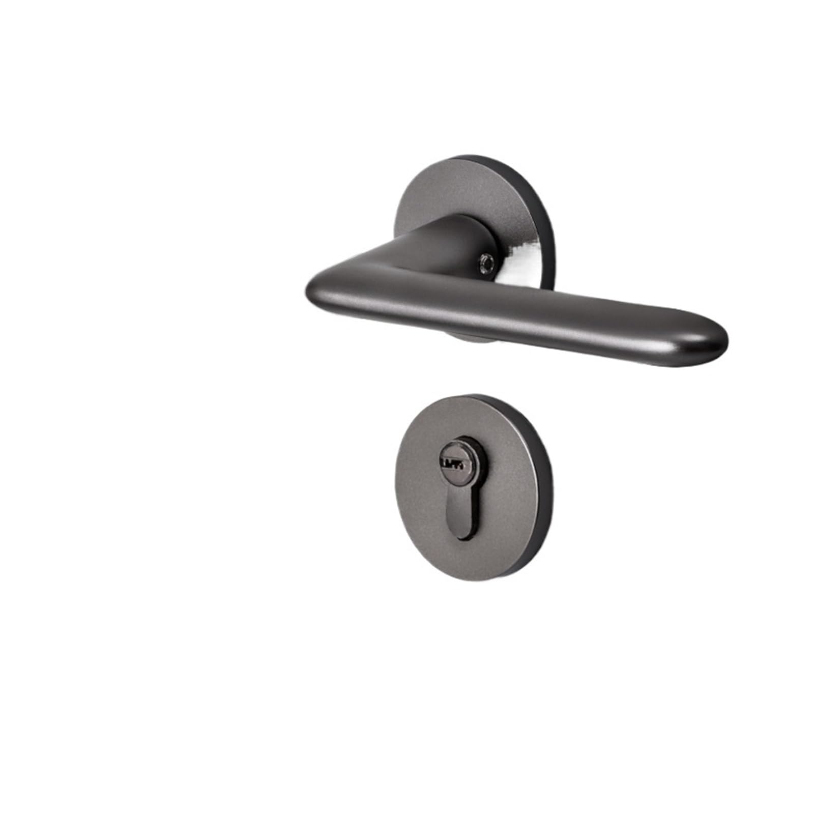 NYRXRYTCA Gray Door Lock Indoor Bedroom Door Lock Bathroom Wooden Door Handle Simple Split Lock Magnetic Silent Lock(H magnetic silent)