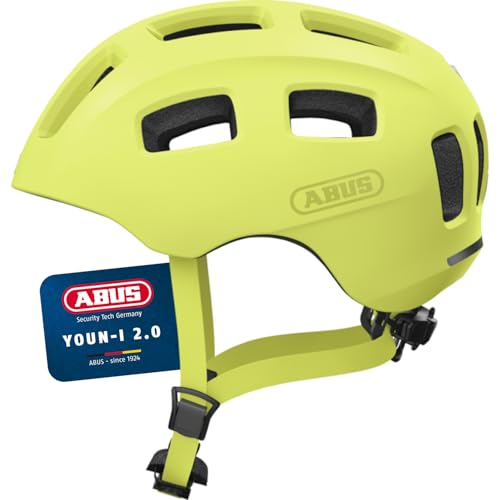 ABUS Casque Vélo Youn-I 2.0, mono jaune, Taille M